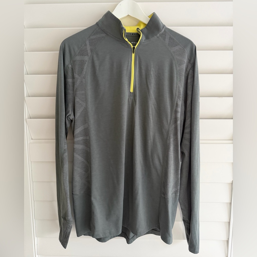 Under Armour Gray and Yellow HeatGear Top